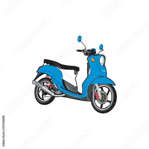 Honda Scoopy motorcycle vector art