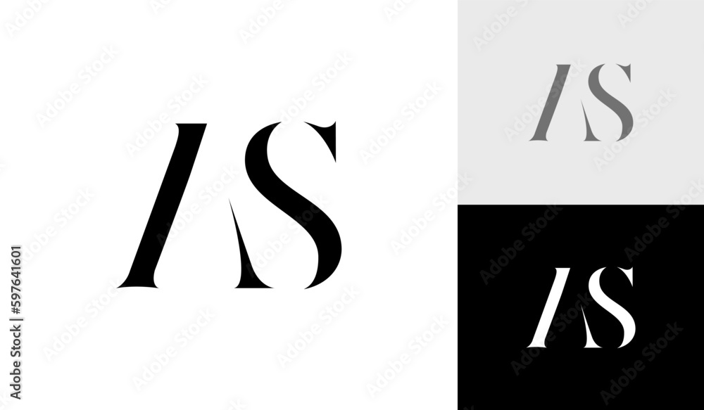 Letter AS initial monogram logo design Letter AS initial monogram logo design