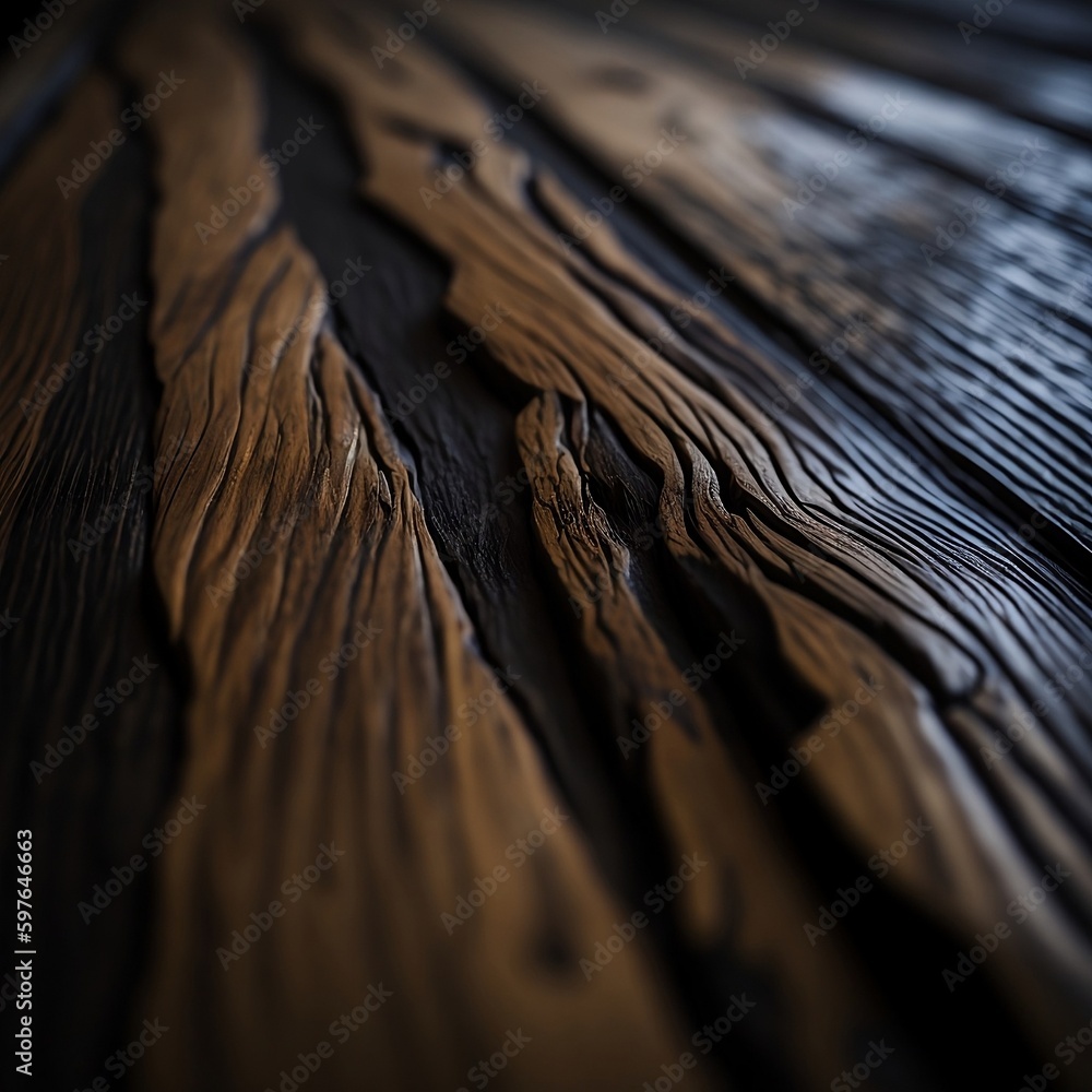 Fototapeta premium close up of a wooden table generative ai art