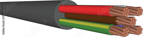 copper medium voltage cable especially suitable for distribution of energy. Unarmoured, with compacted copper conductor and XLPE insulation.