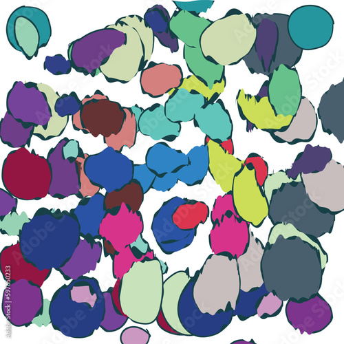 Colored trembling spots form an abstraction.