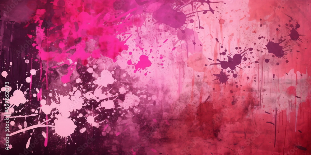 Abstrakter Grunge Hintergrund pink und schwarz mit Platz für Text - mit KI erstellt 