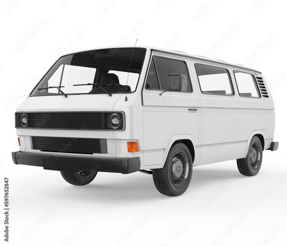 Old Van Isolated Old Van Isolated