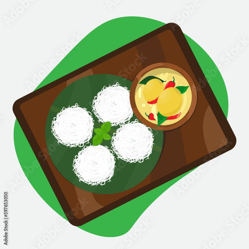 illustration of Asian food 