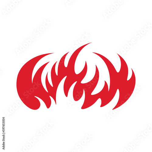 fire vector illustration isolated on white background.EPS file