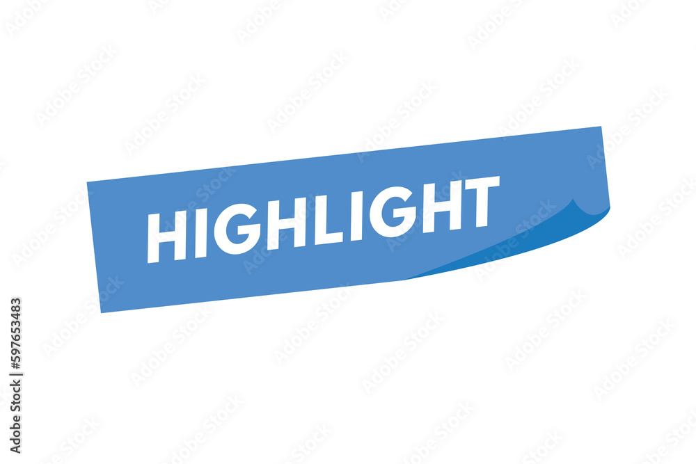 Highlight text Button. Highlight Sign Icon Label Sticker Web Buttons Highlight text Button. Highlight Sign Icon Label Sticker Web Buttons