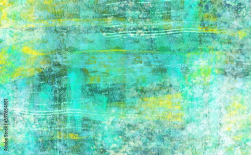 かすれた青と緑の背景　シャビーペイント