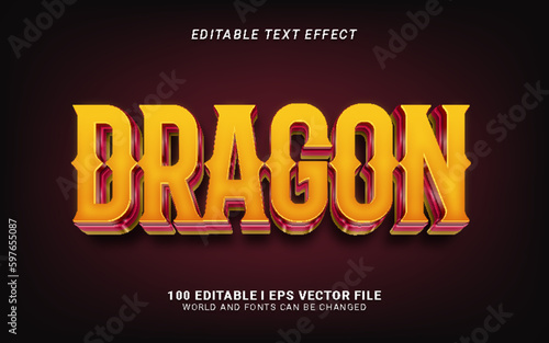 dragon editable text effect design
