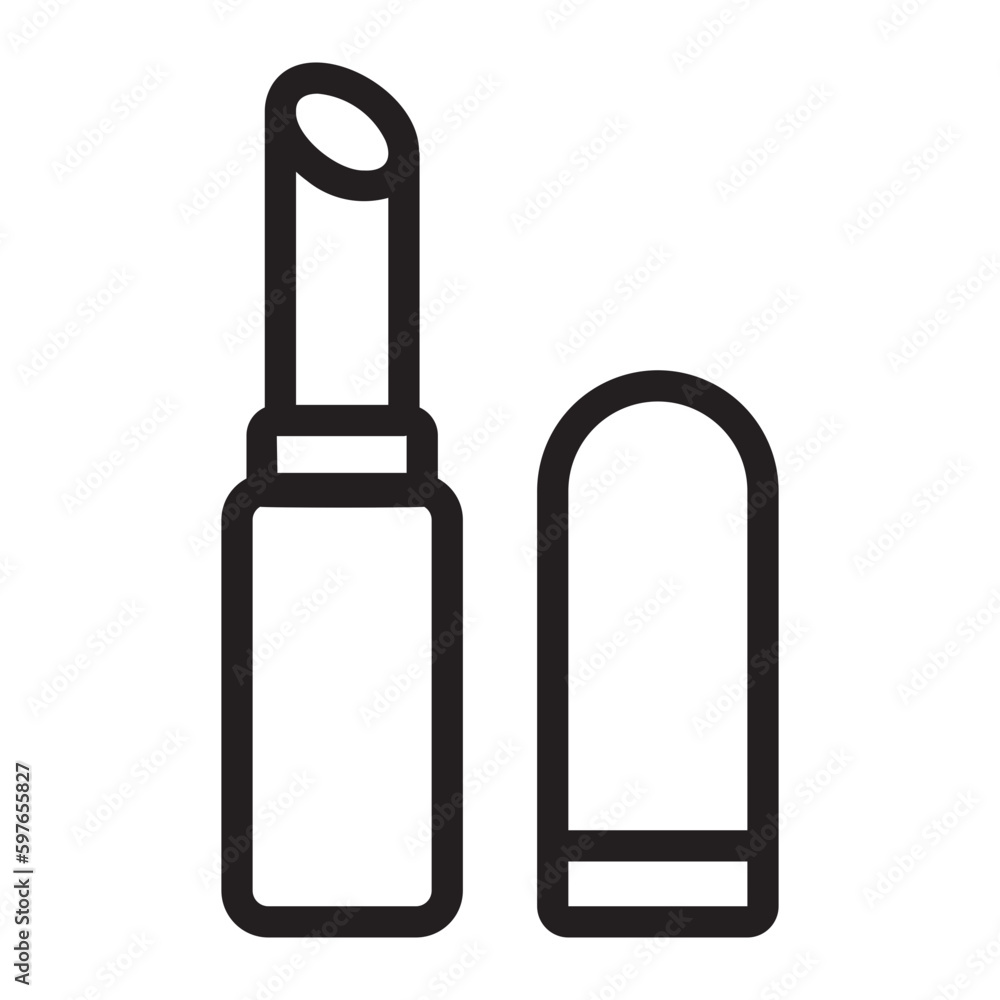 lipstick line icon lipstick line icon
