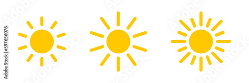 Sun icon set