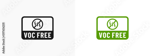 Best VOC Free Label or VOC Free Mark Vector Isolated in Flat Style. Best VOC Free Sign vector for product packaging design element. And other needs related to VOC Free.
