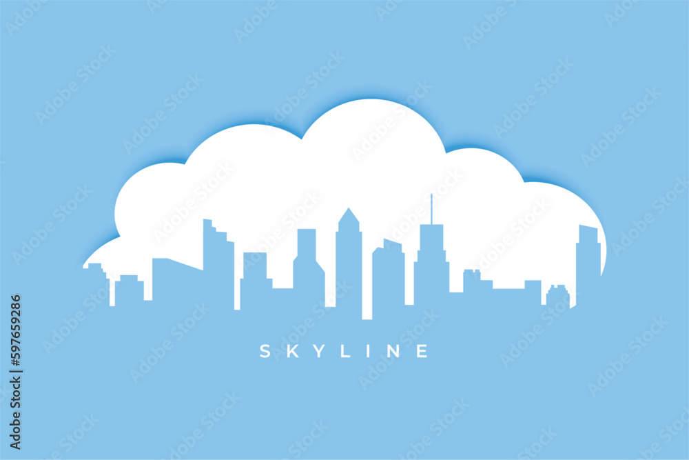 paper cut style skyline building background get best apartment views