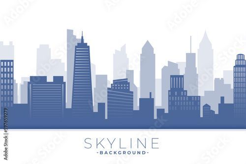 modern skyline buildings background with impressive architecture