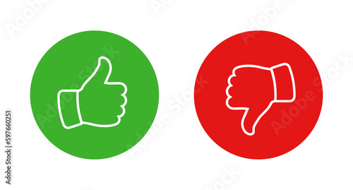 Thumb up and thumb down