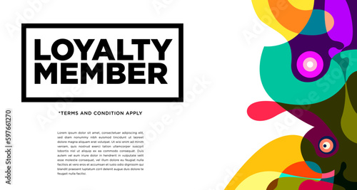 Colorful abstract geometric and fluid banner template for marketing promotion material. Giveaway, cash back, gift card, and member card bonus design template.