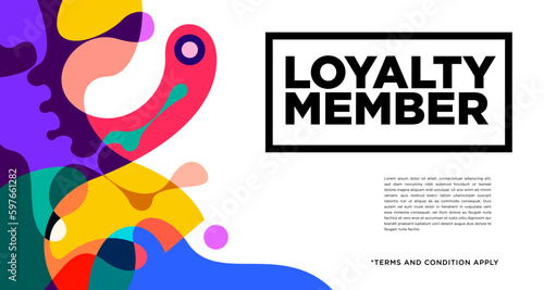 Colorful abstract geometric and fluid banner template for marketing promotion material. Giveaway, cash back, gift card, and member card bonus design template.