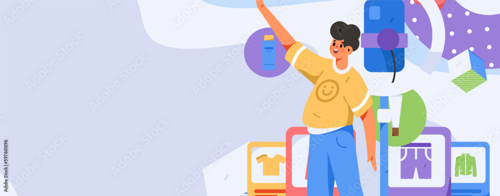 Holiday Shopping E-Commerce Online Shopping People Flat Vector Concept Operation Hand Drawn Illustration
Holiday Shopping E-Commerce Online Shopping People Flat Vector Concept Operation Hand Drawn Illustration