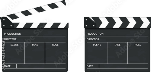 Fotomurale Open and closed clapper boards