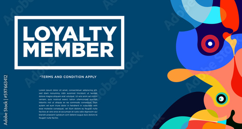Colorful abstract geometric and fluid banner template for marketing promotion material. Giveaway cash back gift card and member card bonus design template.