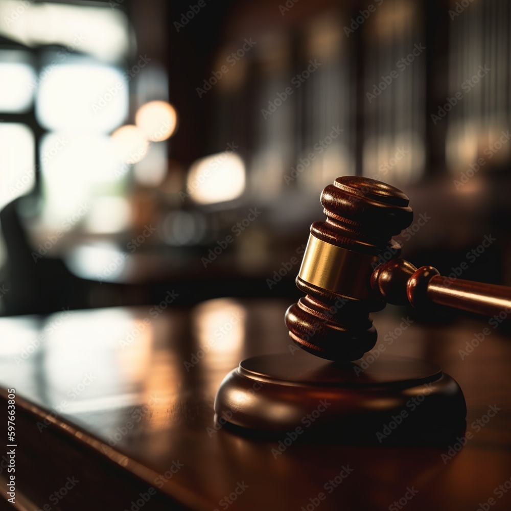 wooden gavel and hammer against a blurry background of a lawyer at work.
wooden gavel and hammer against a blurry background of a lawyer at work.