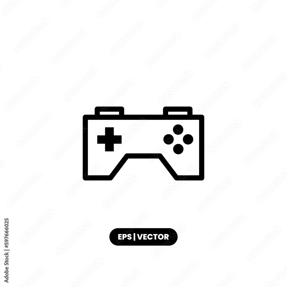 Gamepad icon vector illustration logo template for many purpose. Isolated on white background. Gamepad icon vector illustration logo template for many purpose. Isolated on white background.