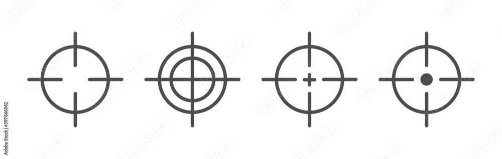 Target icons set. Set of target vector signs Target icons set. Set of target vector signs