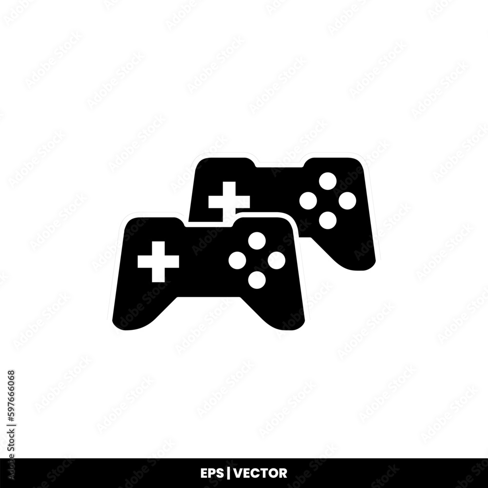 Gamepad icon vector illustration logo template for many purpose. Isolated on white background. Gamepad icon vector illustration logo template for many purpose. Isolated on white background.