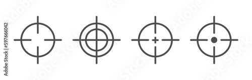 Target icons set. Set of target vector signs