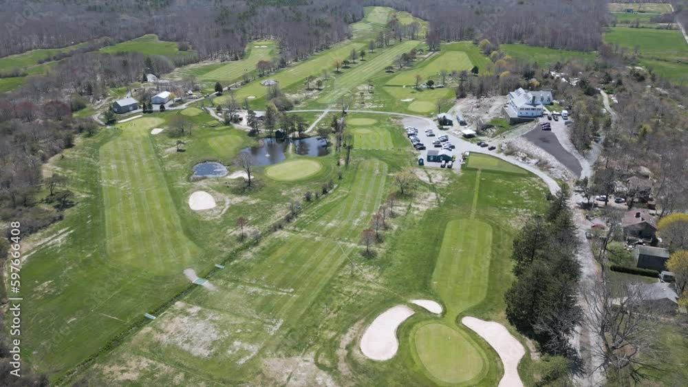 Areal view of a golf course Areal view of a golf course