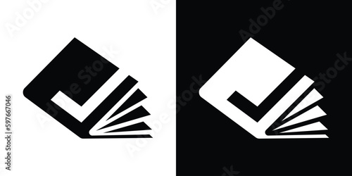 book and check logo design icon vector illustration