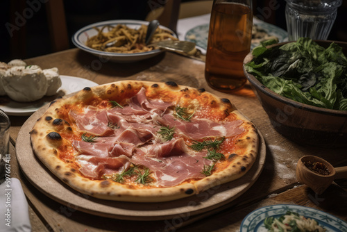 Trippa alla fiorentina, Italian food. AI Generated.