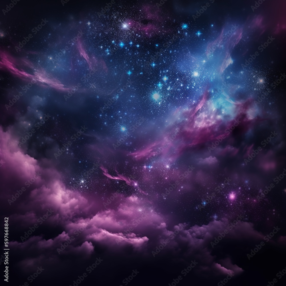 clouds and stars make up the night sky background.