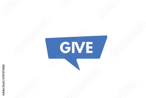 Free Download Give text Button. Give Sign Icon Label Sticker Web Buttons - GFXLoad