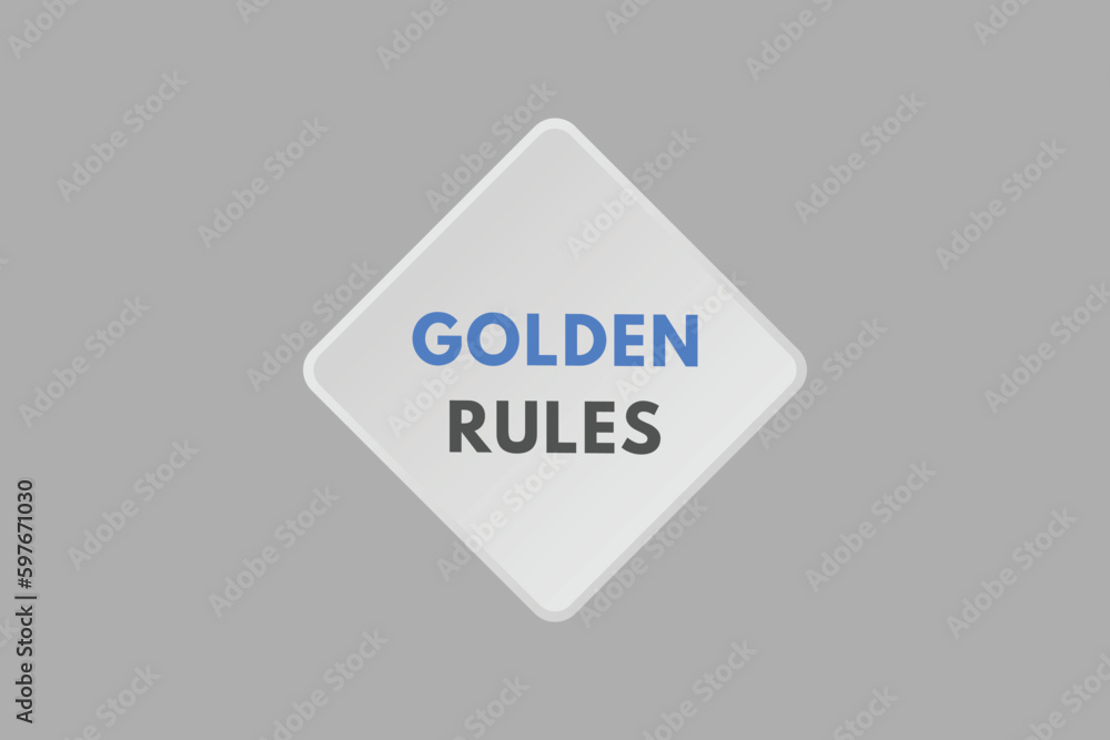 Golden rules text Button. Golden rules Sign Icon Label Sticker Web Buttons Golden rules text Button. Golden rules Sign Icon Label Sticker Web Buttons