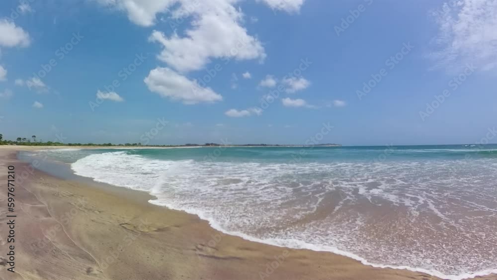 Beautiful tropical beach and ocean with waves. Arugam Bay, Sri Lanka. Beautiful tropical beach and ocean with waves. Arugam Bay, Sri Lanka.