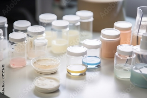 bottle care medicine laboratory product cream beauty chemistry research cosmetic. Generative AI.