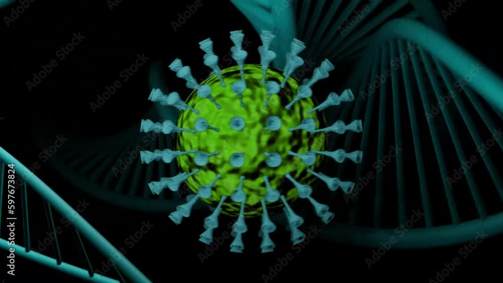 3D Coronavirus Cell Animation. COVID-19 Global Pandemic Concept. Omicron Spread. 4K 3D Coronavirus Cell Animation. COVID-19 Global Pandemic Concept. Omicron Spread. 4K