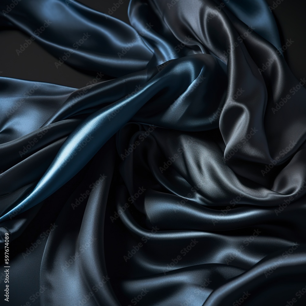 Obraz premium Close up black satin background.