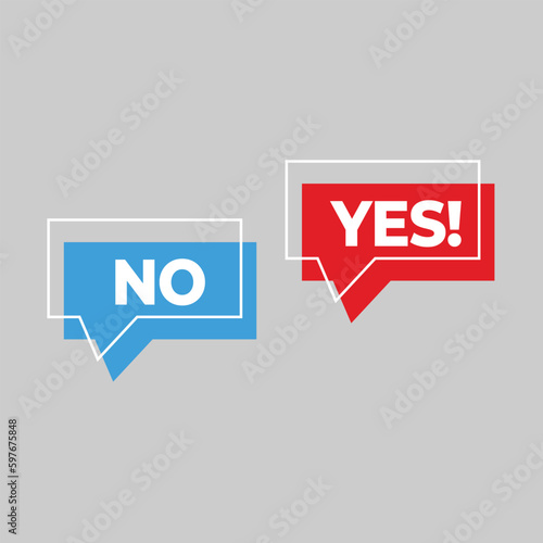 yes and no buttons