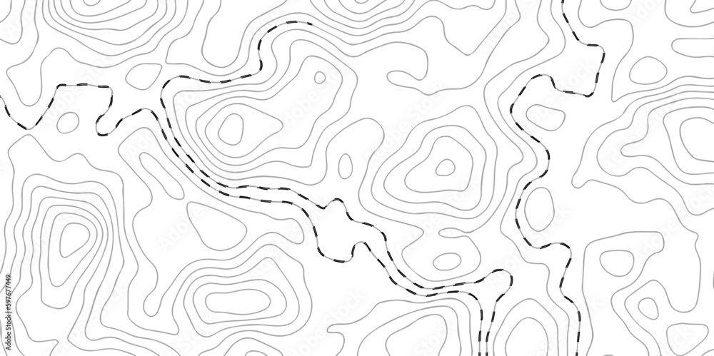 Fototapeta premium Abstract background with lines counter map .Topographic map patterns and dots sea map withe topography line map.