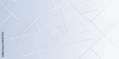 Abstract geometric random chaotic lines with many squares and triangles shape on white background. Stape gold line and white background.