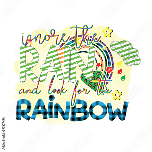 Rainbow Typography Sublimation Design