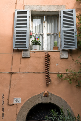 Traditional house in Santa rosa disctrict - Viterbo - Italy photo