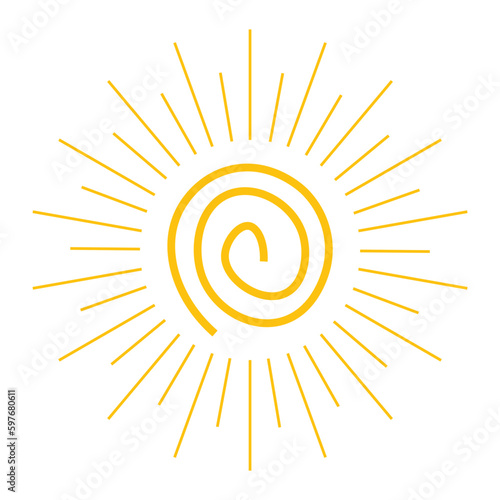 Sun Golden Light Element