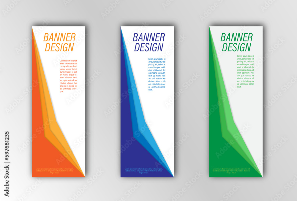 Abstract vector banner template. Illustration for the design of banners, posters, cards and visual content