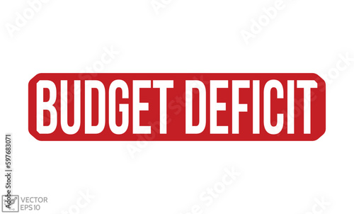 Budget Deficit rubber stamp. Budget Deficit rubber stamp vector illustration on white background.