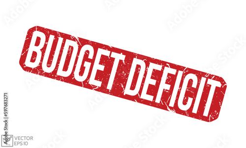 Budget Deficit grunge stamp. Budget Deficit rubber stamp vector illustration on white background.