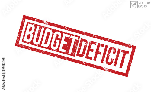 Budget Deficit grunge stamp. Budget Deficit rubber stamp vector illustration on white background.