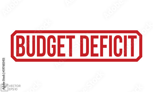 Budget Deficit rubber stamp. Budget Deficit rubber stamp vector illustration on white background.