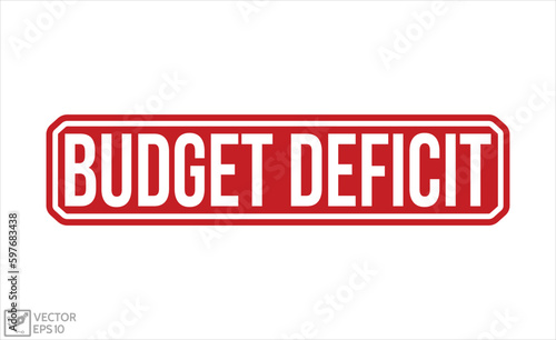 Budget Deficit rubber stamp. Budget Deficit rubber stamp vector illustration on white background.